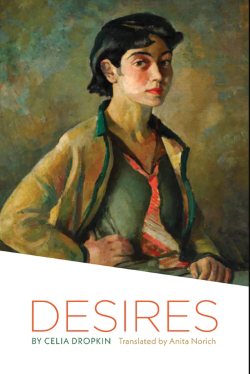 Book cover with a painting of a woman with short hair